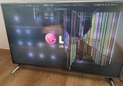 Televisão LG 42″ com ecrã partido