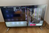 Televisão LG 42″ com ecrã partido