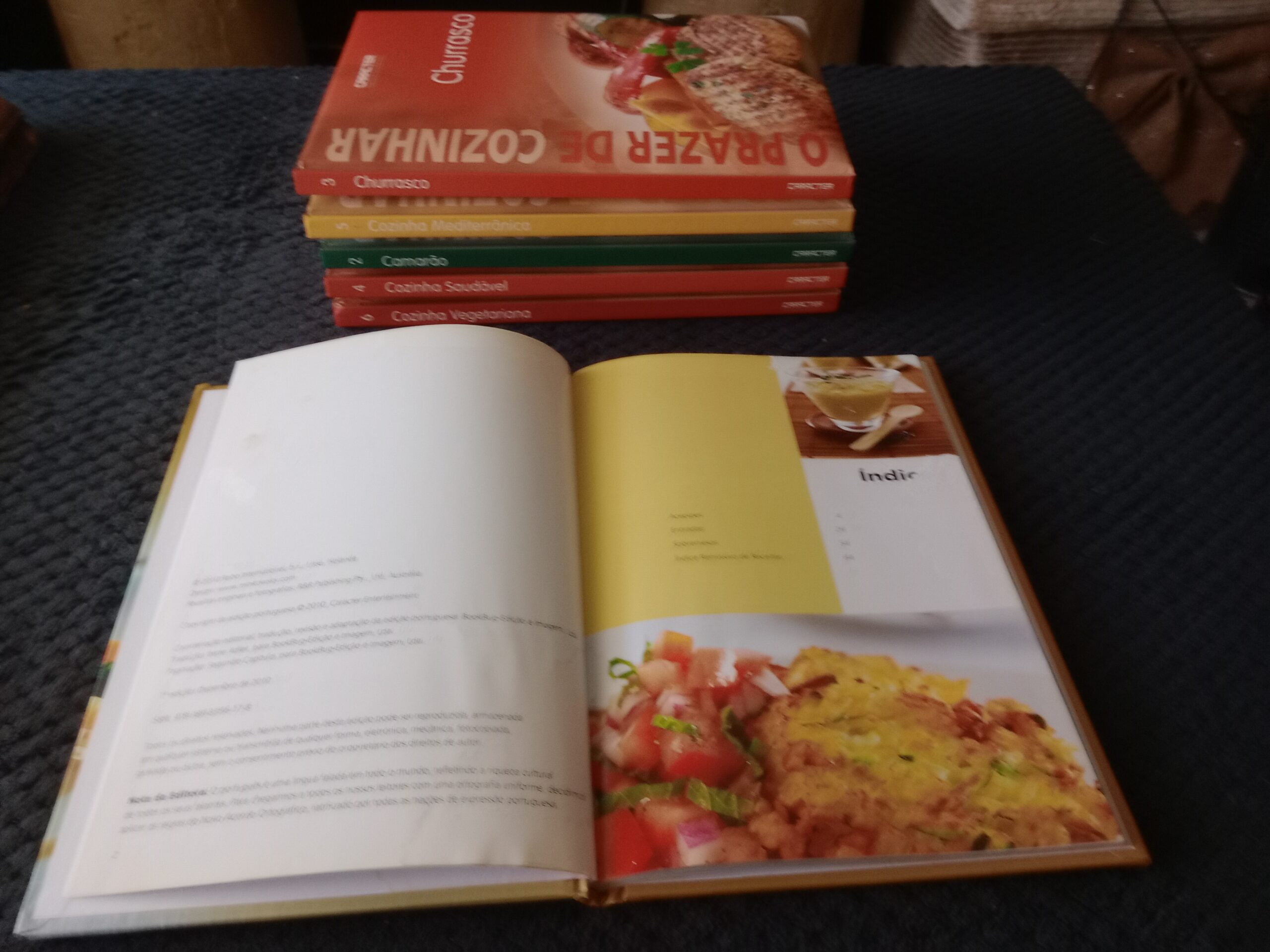 Coleção completa de 6 livros “O Prazer de Cozinhar” – 1ª Edição de Dezembro 2010