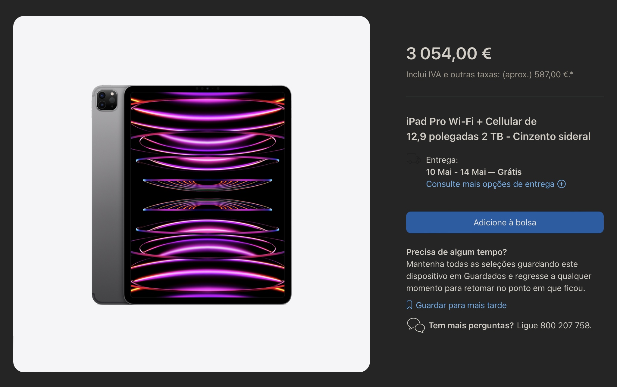 Vendo/Troco iPad Pro 12,9 M2 – Wifi+Celular 2TB – C/ Garantia