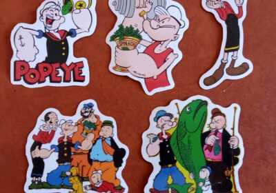 5 stickers, autocolantes. Popeye